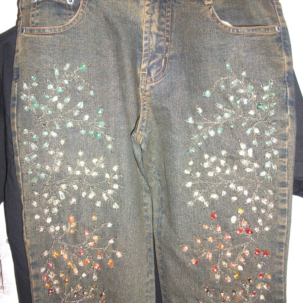 Women's 28 AZI STUNNING AMAZINGLY BEADED JEANS